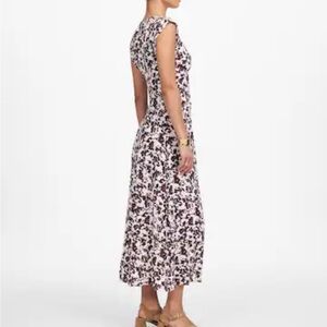 Madewell Ruched Flutter Sleeve Midi Dress size 6